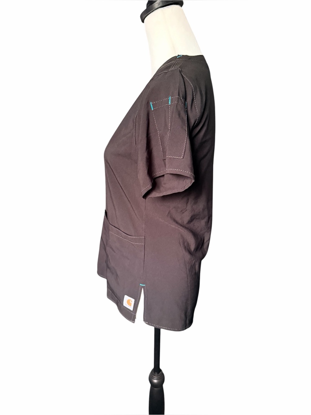 Carhartt Modern Fit Black Scrub Top Size XS - Picture 2 of 5